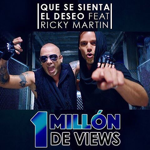 Gracias a millones de fanaticos en 36 horas wao #exitomundial #losvaqueroslatrilogia #quesesientaeldeseo @ricky_martin @jessyterrero #Diosprimero @wisin #wisin #rickymartin